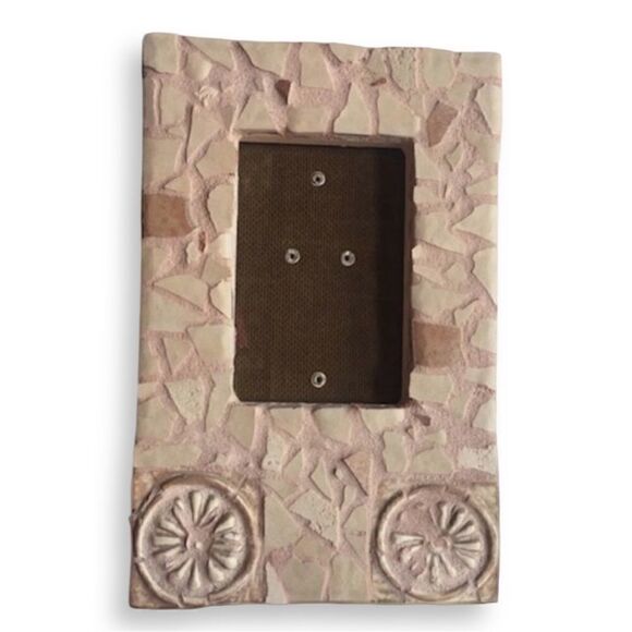 Original Hand Crafted Mosaic Tile Tabletop Picture Frame Artist Signed - Picture 6 of 11